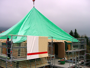 ESDA-Notdach - Plane ca. 15 x 15 m für Kran